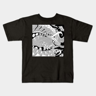 grey kaiju kraken ecopop Kids T-Shirt